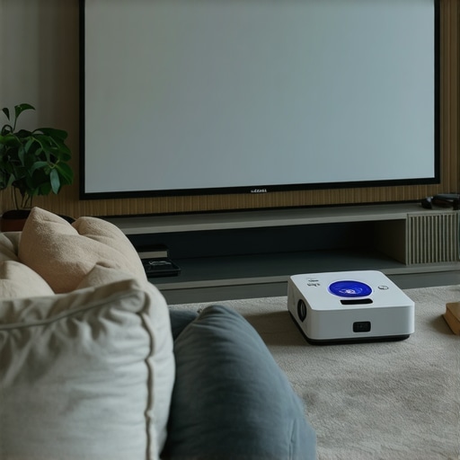 High lumen projector and ambient light-rejecting screen in a bright room